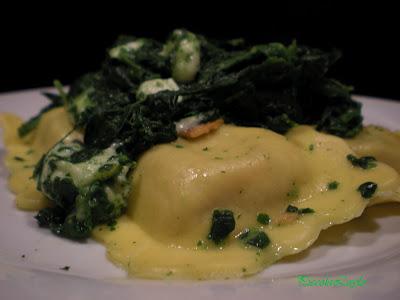 Ravioli di Zucca con Spinaci e Bufala