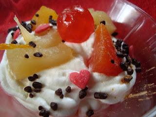 Cheesecake alla frutta tropicale.