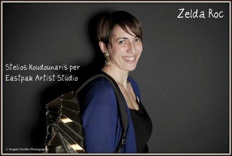 Zelda Roc con zaino di Stelios Koudounaris per Eastpak -Angelo Ferrillo Photography 