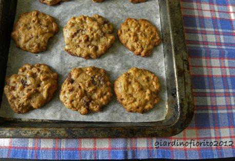 Biscotti con kamut soffiato cioccolato e arancia candita