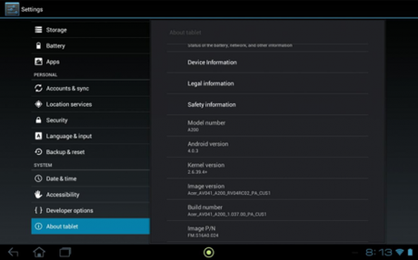 Acer Iconia Tab A200: disponibile aggiornamento ufficiale Android 4.0.3