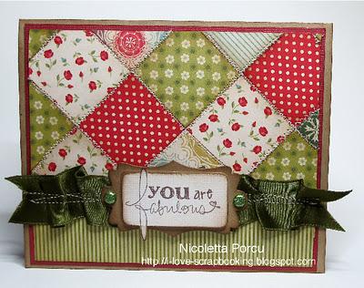 You are Fabulous : patchwork card by Nicoletta