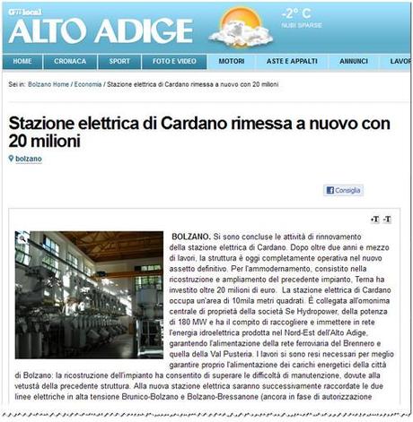 Flavio Cattaneo (Terna): Stazione elettrica di Cardano rimessa a nuovo con 20 milioni