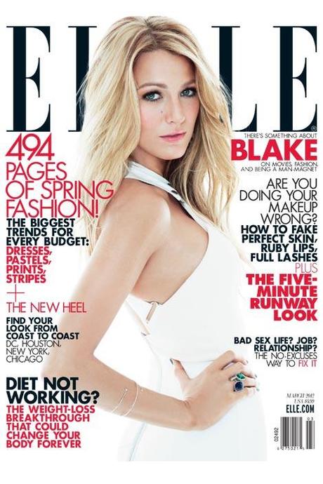 Blake Lively on the Cover of ELLE USA, March 2012