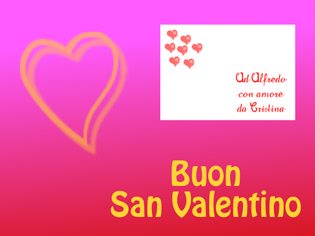 Il biglietto per San Valentino realizzato con Gimp