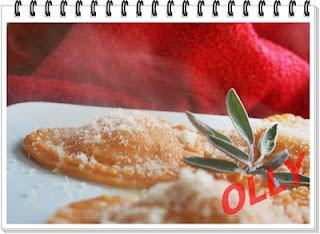 Cuori di pasta con ricotta noci e speck