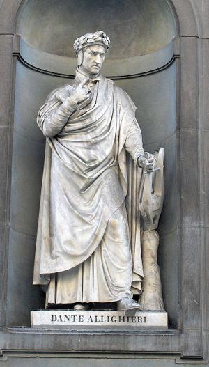 Statue of Dante Alighieri, at Palazzo degli Uf...