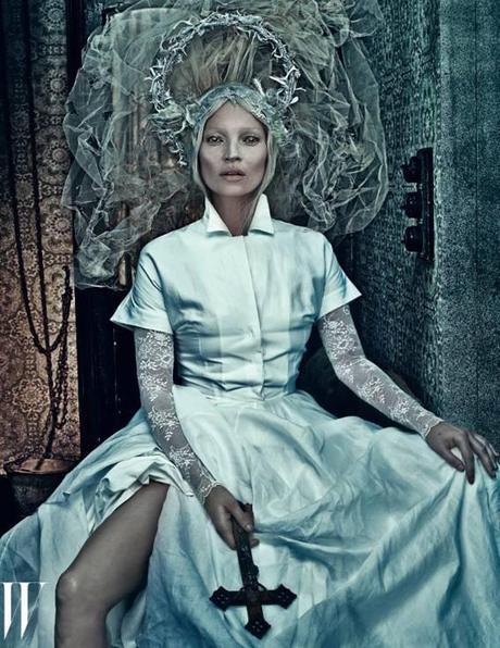 Kate Moss by Steven Klein on the Cover of W Magazine, March 2012