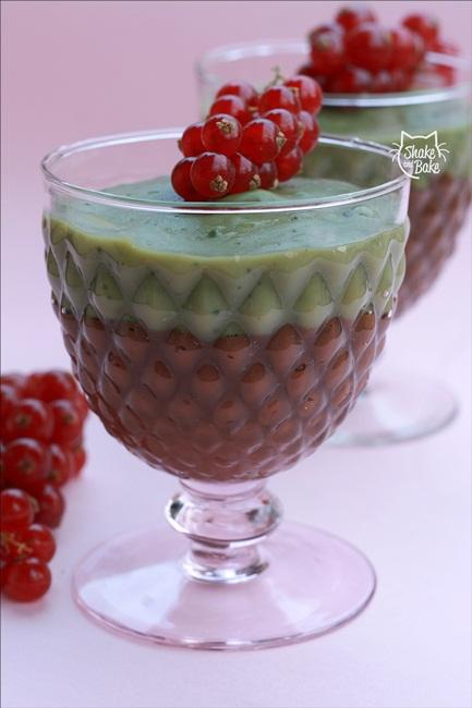 Budino al cioccolato e matcha