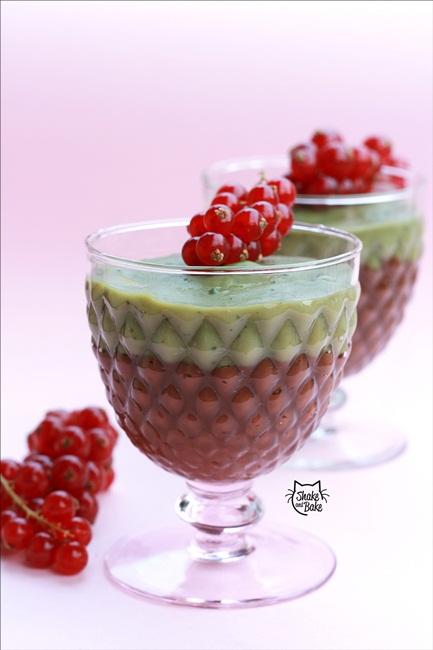 Budino al cioccolato e matcha