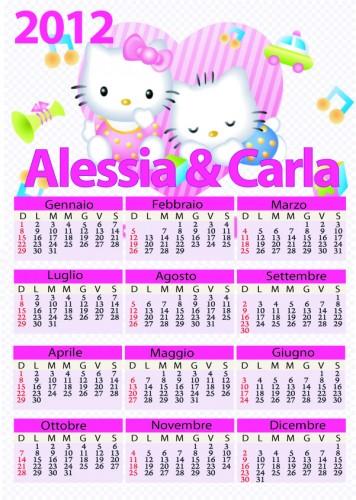 calendario nomi, calendario 2012, calendario hello kitty, hello kitty, calendario bambini