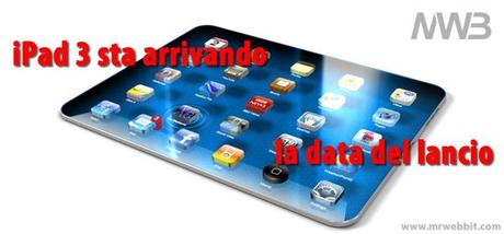 la data di presentazione di ipad 3 sarà a marzo