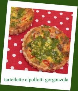Tartellette cipollotti e gorgonzola