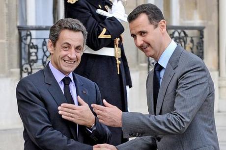 Nicolas Sarkozy e Bashar Al Assad