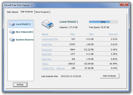 Gilisoft Free Disk Cleaner Disk Analyzer Velocizzare e Pulire Windows con Gilisoft Free Disk Cleaner