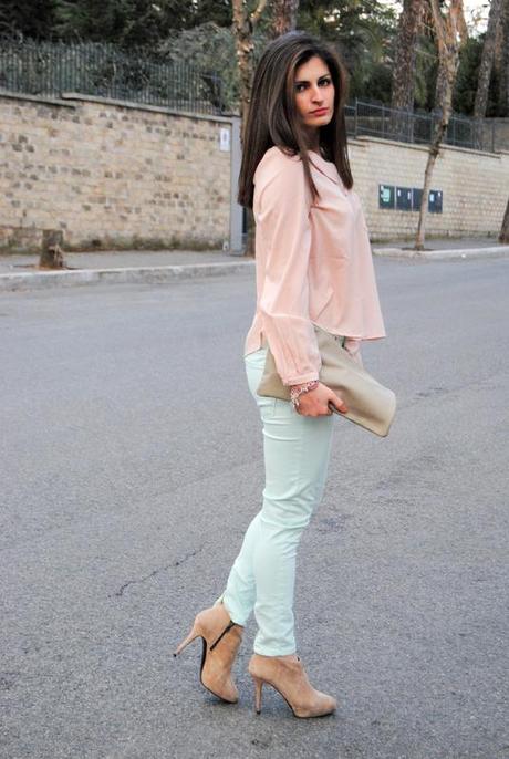 Pastel Mint and pastel pink