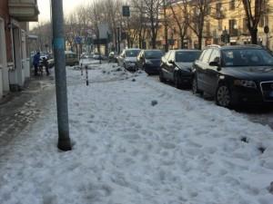 pista ciclabile, neve 