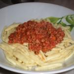 Ragù di carne di manzo con cavatoni