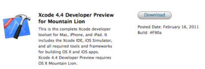 Nell’iOS Dev Center già disponibile Xcode 4.4 Developer Preview