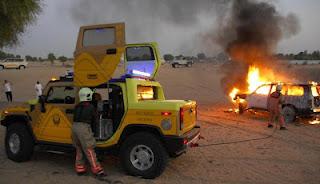 Il casco degli Emirati Arabi Uniti Rosenbauer Heros Xtreme di Abu Dhabi