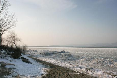 Il Lago Trasimeno ghiacciato