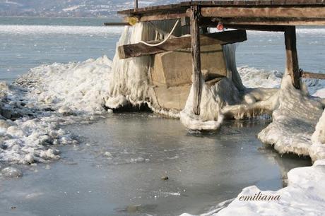 Il Lago Trasimeno ghiacciato