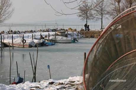 Il Lago Trasimeno ghiacciato