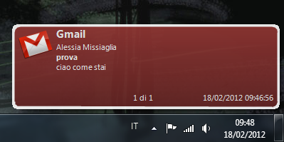 Notifiche Email su Desktop con Gmail Notifier Pro