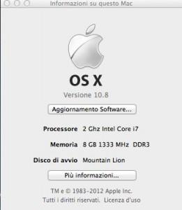 Mountain Lion OS X 10.8 preview.