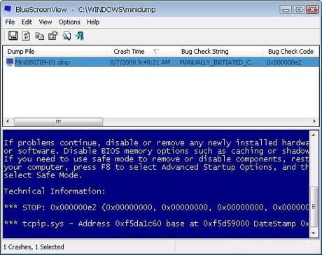 BlueScreenView: Come trovare le cause di una schermata blu in Windows