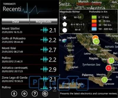 Terremoti: applicazione Windows Phone per poter essere sempre aggiornati sui terremoti italiani