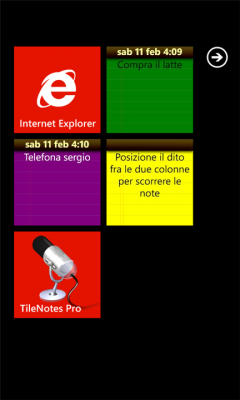 TileNotes Pro  per Windows Phone