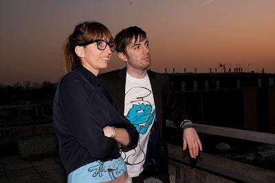 On the roof with the Smurfs!