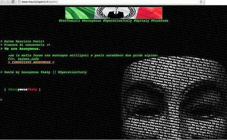 Attacco di Anonymous, ecco come hanno ridotto il sito di Paniz!