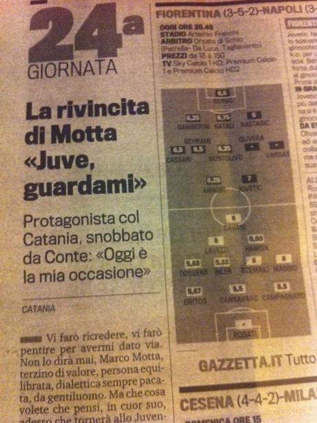 Juventus - Catania: La vendetta di Motta.