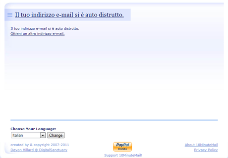 Immagine 2 Creare un indirizzo email temporaneo con 10minutemail