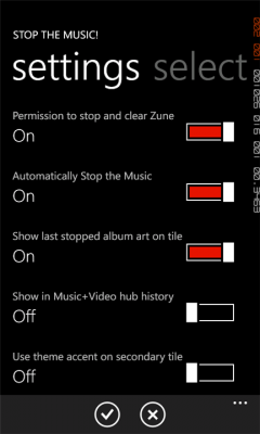 Stop the Music! per Windows Phone