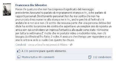 Francesco Silvestre critica Emma Marrone per ingratitudine