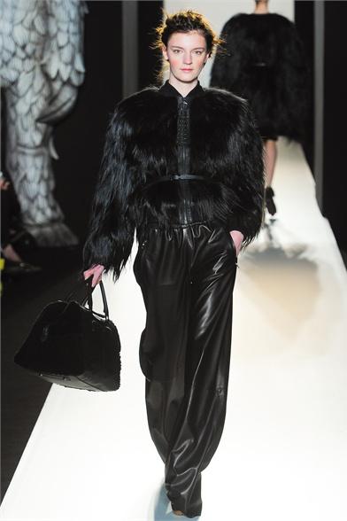 London Fashion Week AW12 . Mulberry, the Explorer Woman.