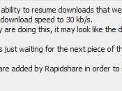 RapidShare limita velocita' download Kb/sec