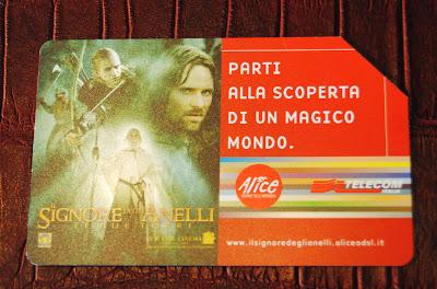 Le schede telefoniche del Signore degli Anelli