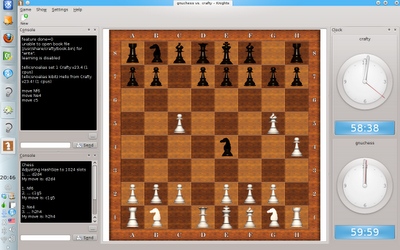 Knights è una delle interfacce per giocare a scacchi su Linux più complete.
