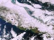 L'Italia sotto neve vista dallo spazio