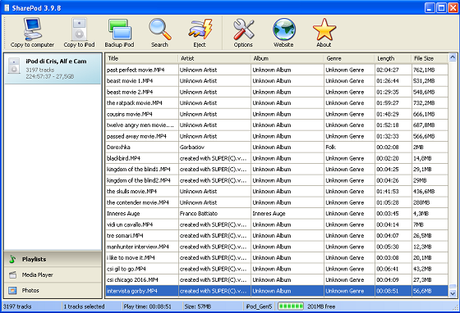 Selezioniamo il file da trasferire con Sharepod