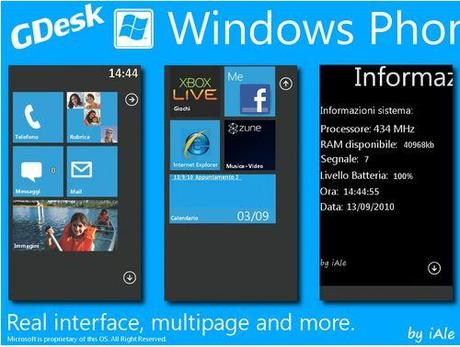 Tema gDesk: Windows Phone su Symbian