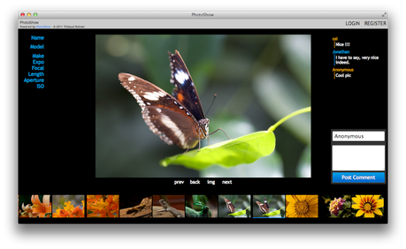 PhotoShow: free and open source PHP application for creating and managing a web gallery