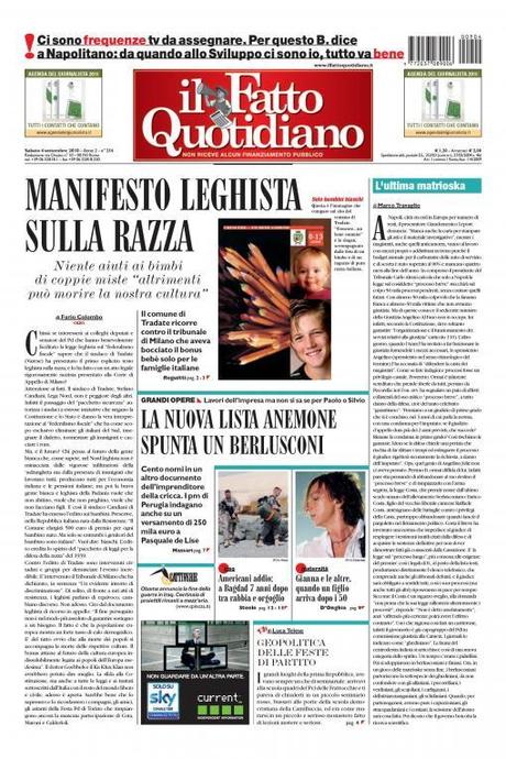 Preferisco il Manifesto sulla razza leghista