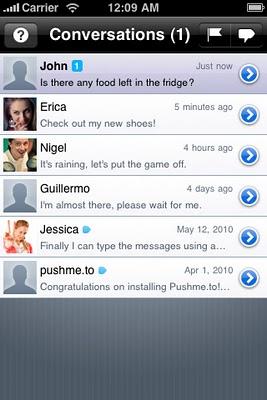 Pushme.to - Messaggiare gratis con l'iPhone