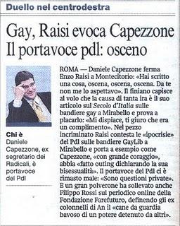 Daniele Capezzone non è bisessuale