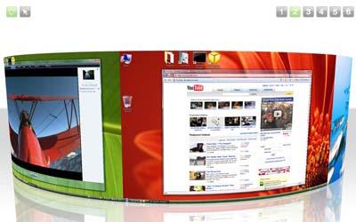 Cubo 3D effetti speciali multi desktop per Windows